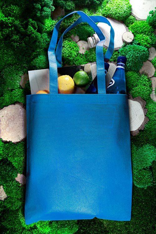 Torba polipropylenowa Niebieska 360x420mm Uchwyt: 70cm