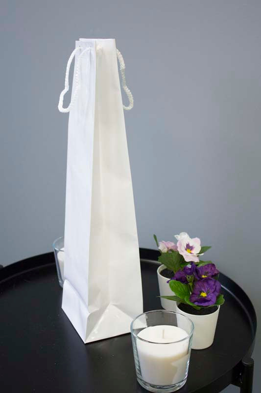 Torba laminowana z uchwytem sznurkowym 110x90x400mm Biała