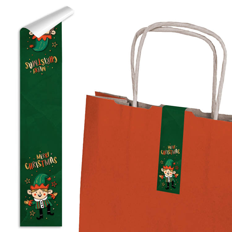 Naklejki świąteczne duże na prezenty ARKUSZ MIX