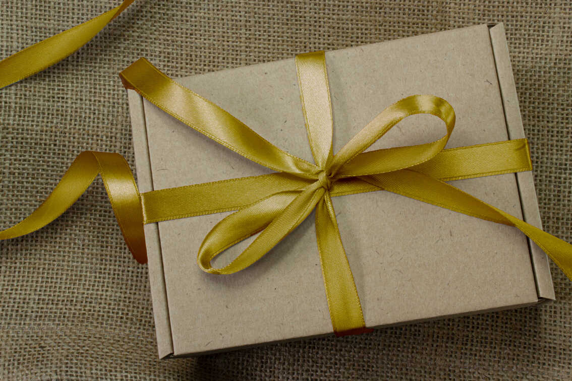 Tasiemka satynowa ZŁOTA 12mm