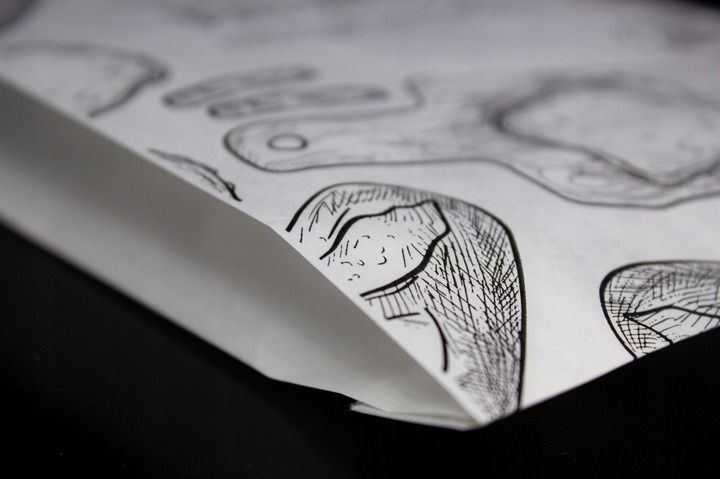 Torba fałdowa 120x210mm z nadrukiem Bon Appetit