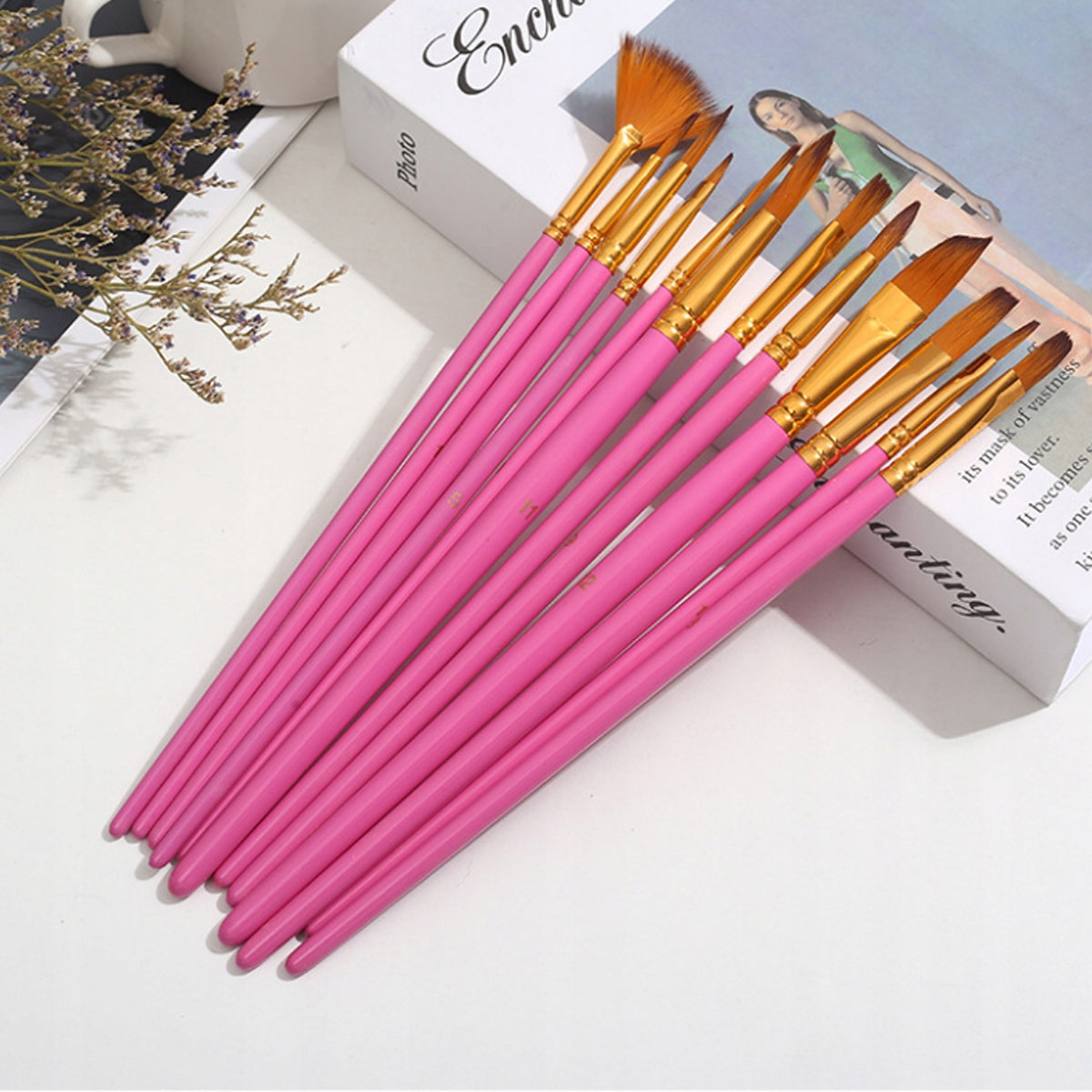 Pędzle Malarskie Zestaw 12 szt