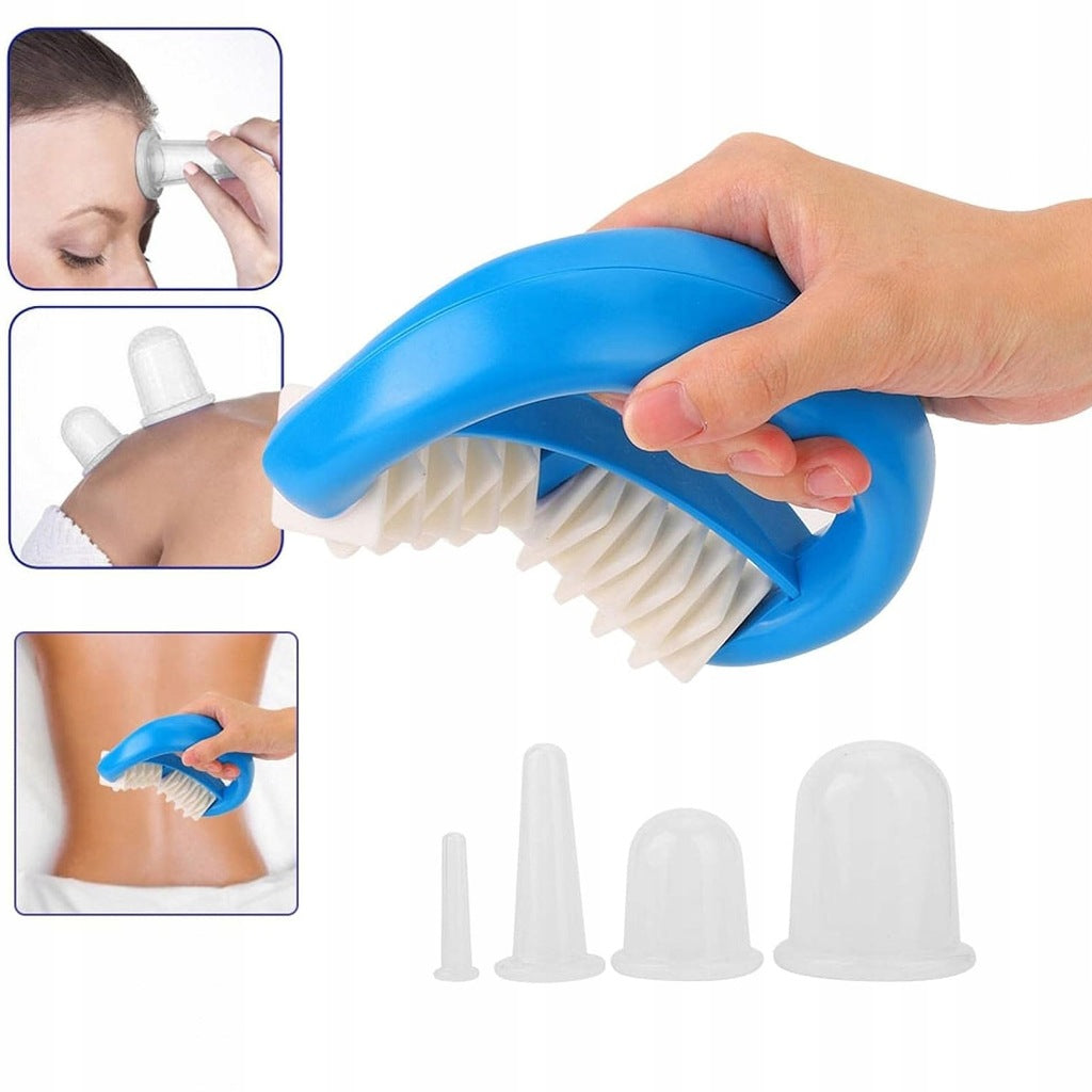 Bańki chińskie bezogniowe do masażu twarzy i ciała z masażerem