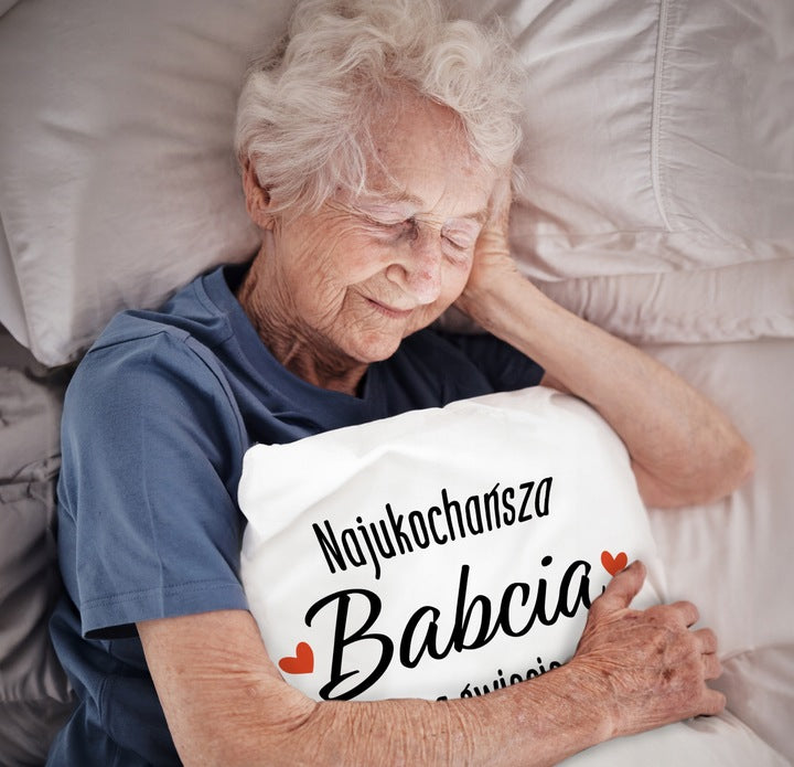 Poduszka na Dzień Babci - Najukochańsza Babcia na Świecie Prezent na Dzień Babci