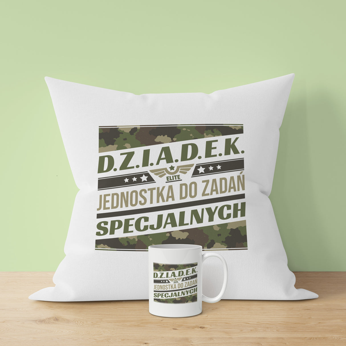 Zestaw Poduszka Kubek Dziadek Babcia Jednostka do zadań Specjalnych Prezent na Dzień Babci i Dziadka