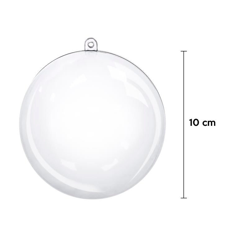 Bombka przezroczysta akrylowa 10cm 5szt.