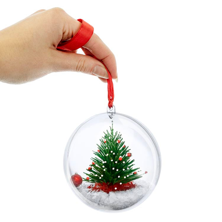 Bombka przezroczysta akrylowa 10cm 5szt.