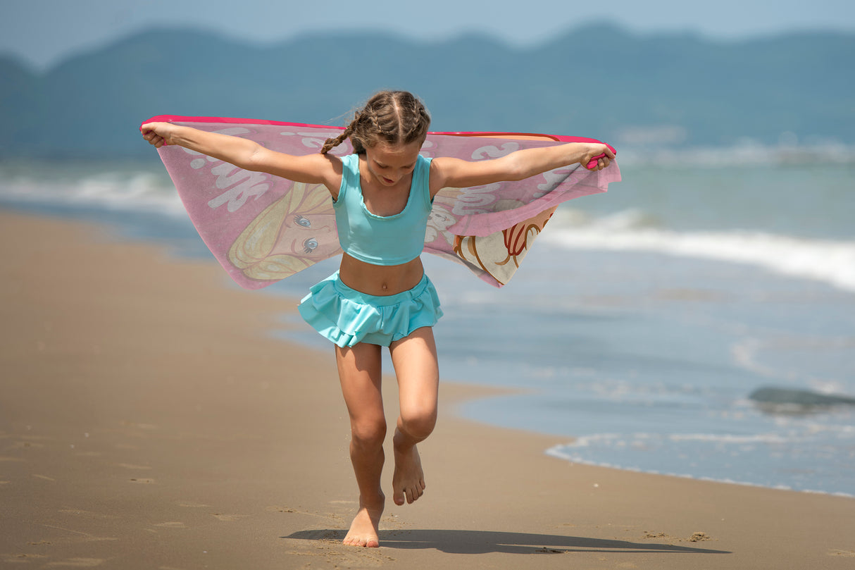 Ręcznik z Mikrofibry Dzięciecy 60x75 BARBIE PINK SUPERPOWER