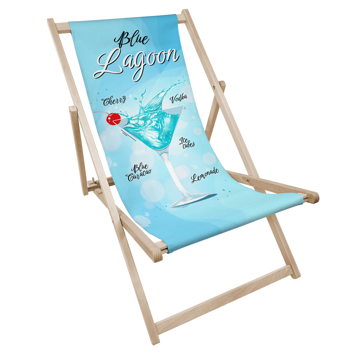 Leżak drewniany BLUE LAGOON