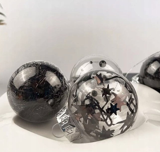 Bombki choinkowe CZARNE 24szt.