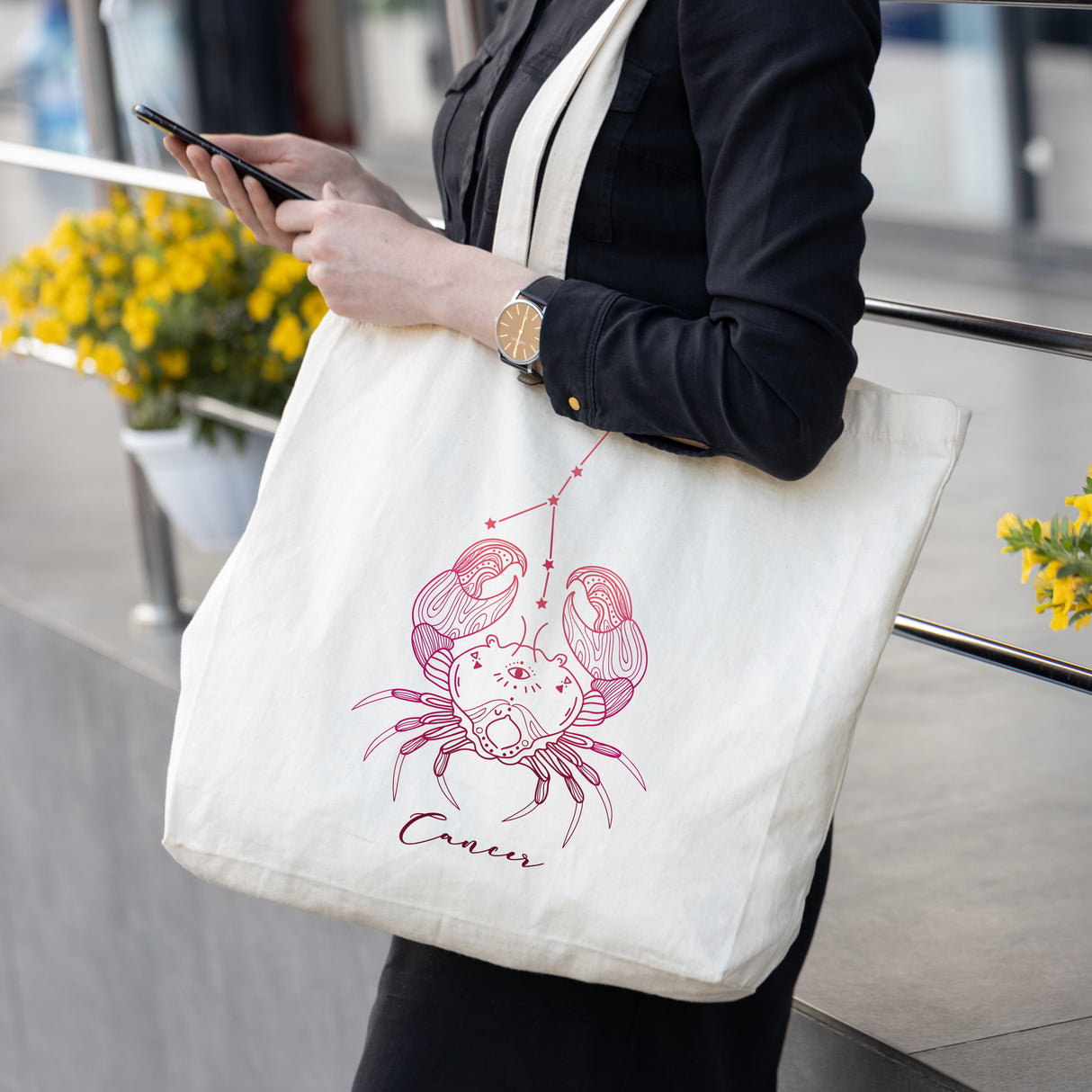 Torba bawełniana z nadrukiem Ecru RAK