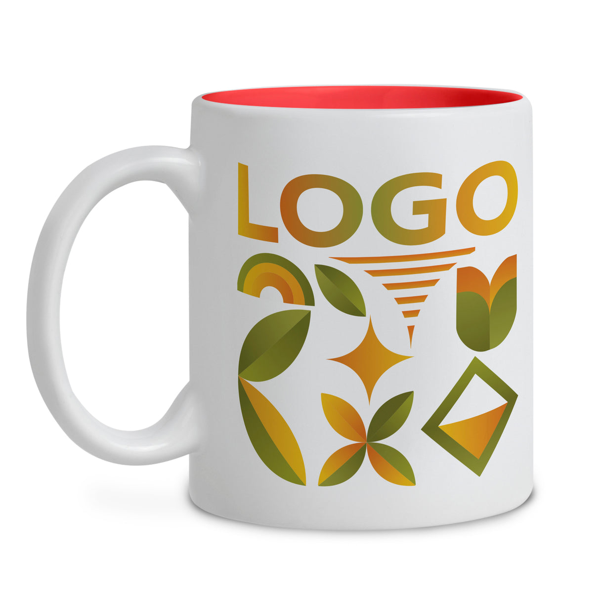 Kubek 330ml z własnym nadrukiem RÓŻNE KOLORY Czerwony