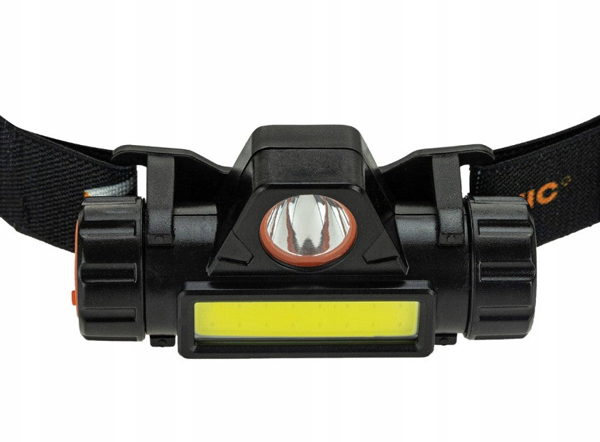 Akumulatorowa latarka czołowa COB 4w1 wodoodporna