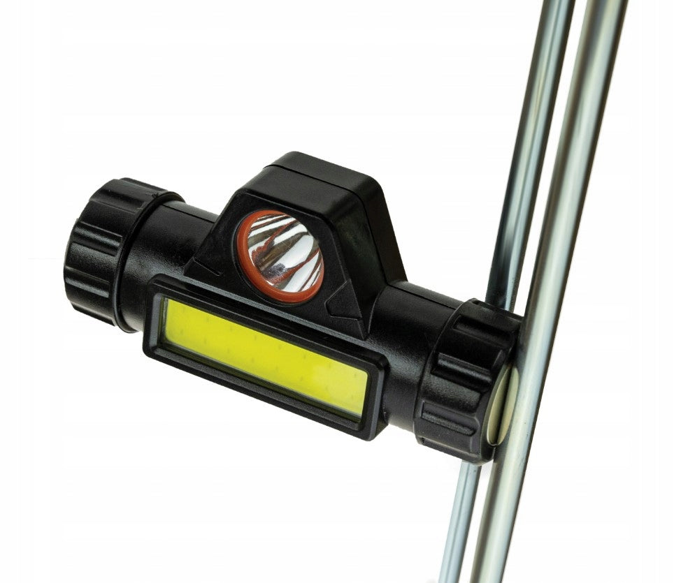 Akumulatorowa latarka czołowa COB 4w1 wodoodporna