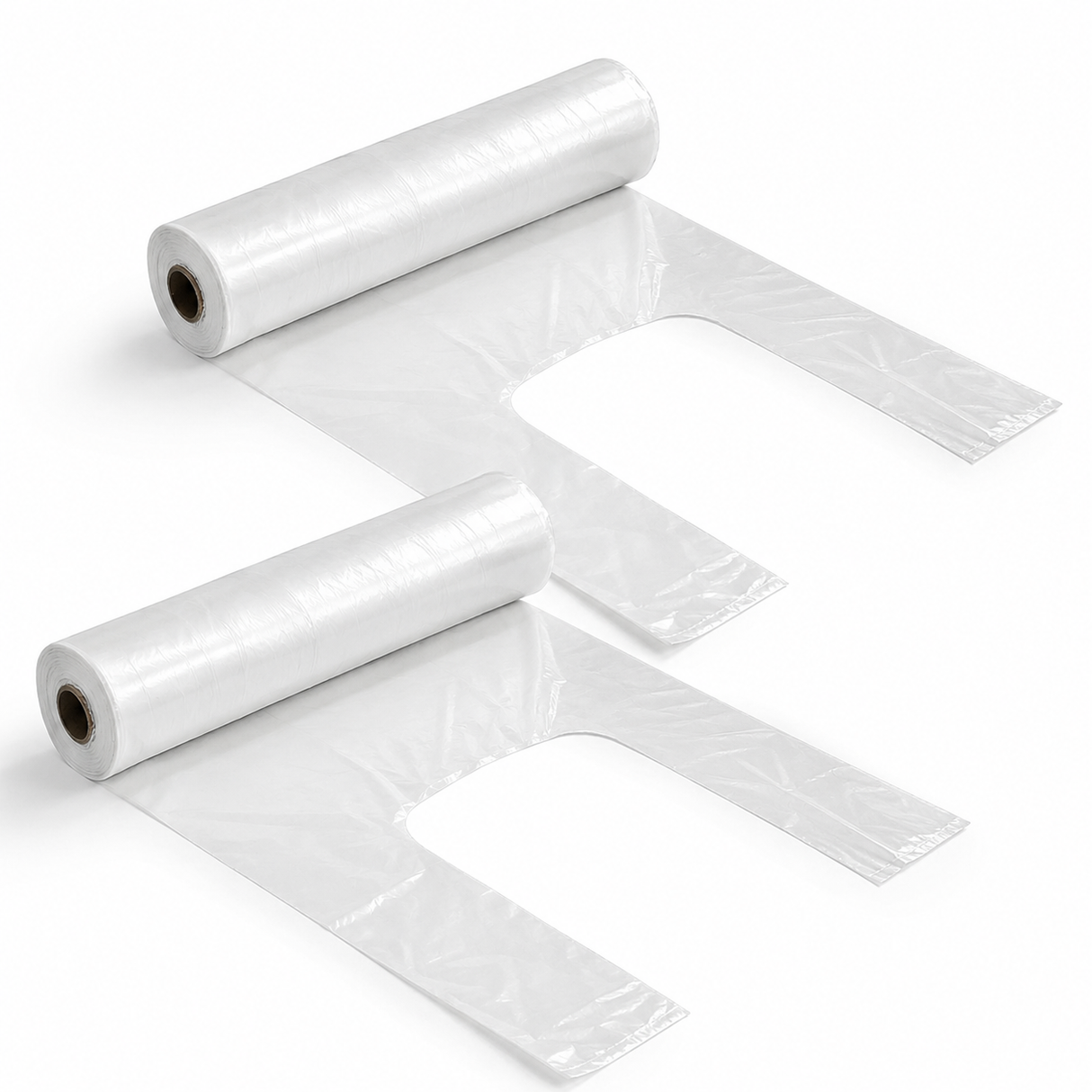 Reklamówki zrywki na rolce HDPE 2 rolki po 100szt.