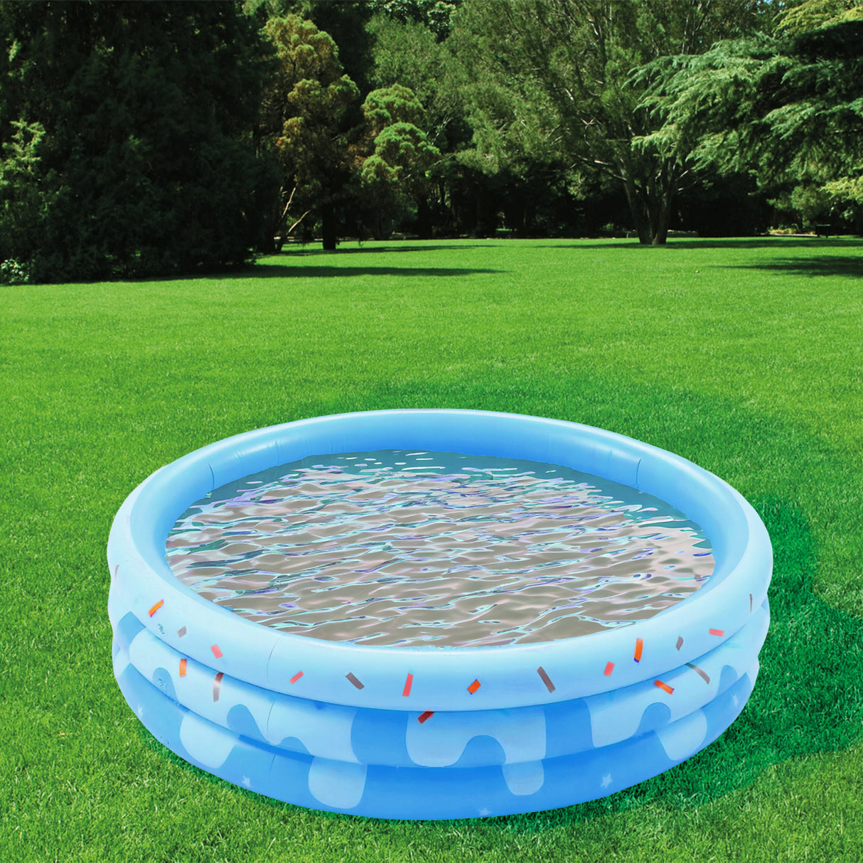 Basen Ogrodowy dla Dzieci Miękkie Dno Niebieski