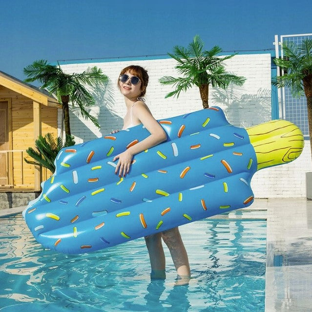 Materac do Pływania Lód na Patyku Niebieski