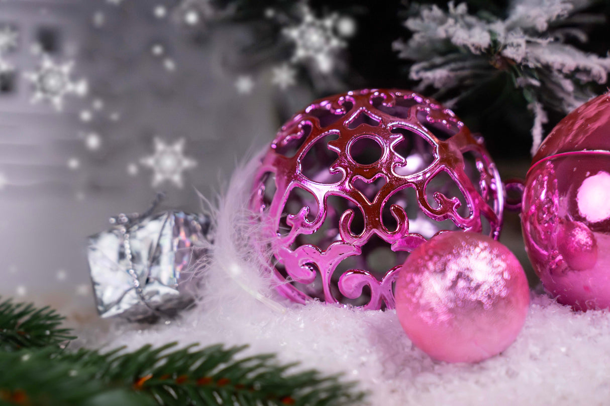 Bombki choinkowe Różowe zestaw 100szt.