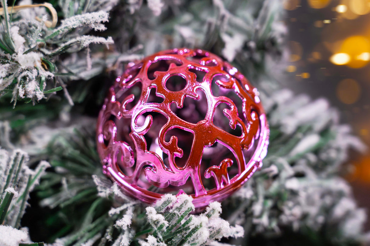 Bombki choinkowe Różowe zestaw 100szt.