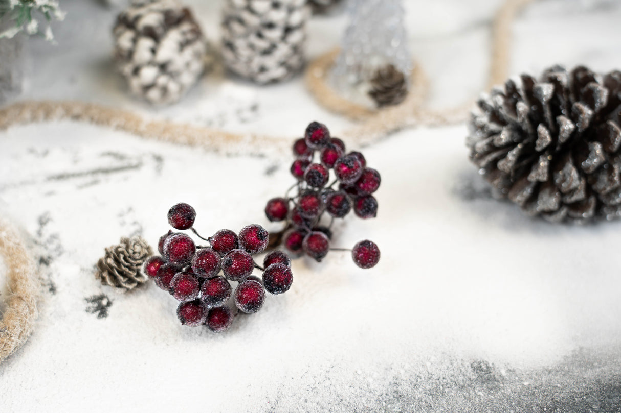 Świąteczna jarzębina w kolorze Bordo