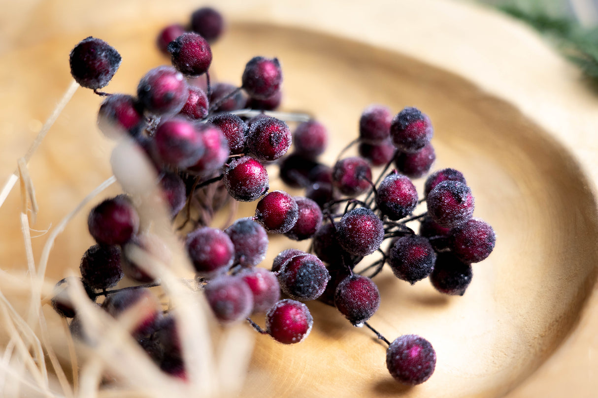 Świąteczna jarzębina w kolorze Bordo