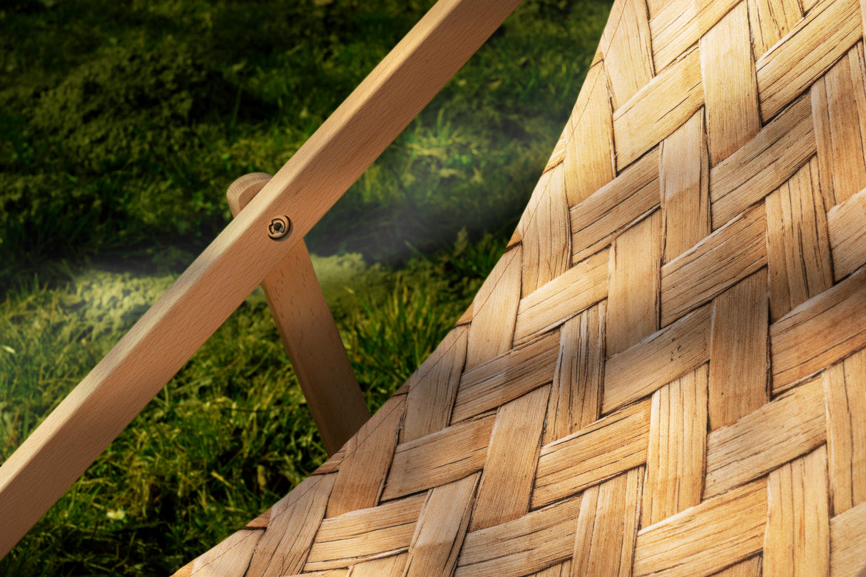 Leżak drewniany z nadrukiem PLECIONKA