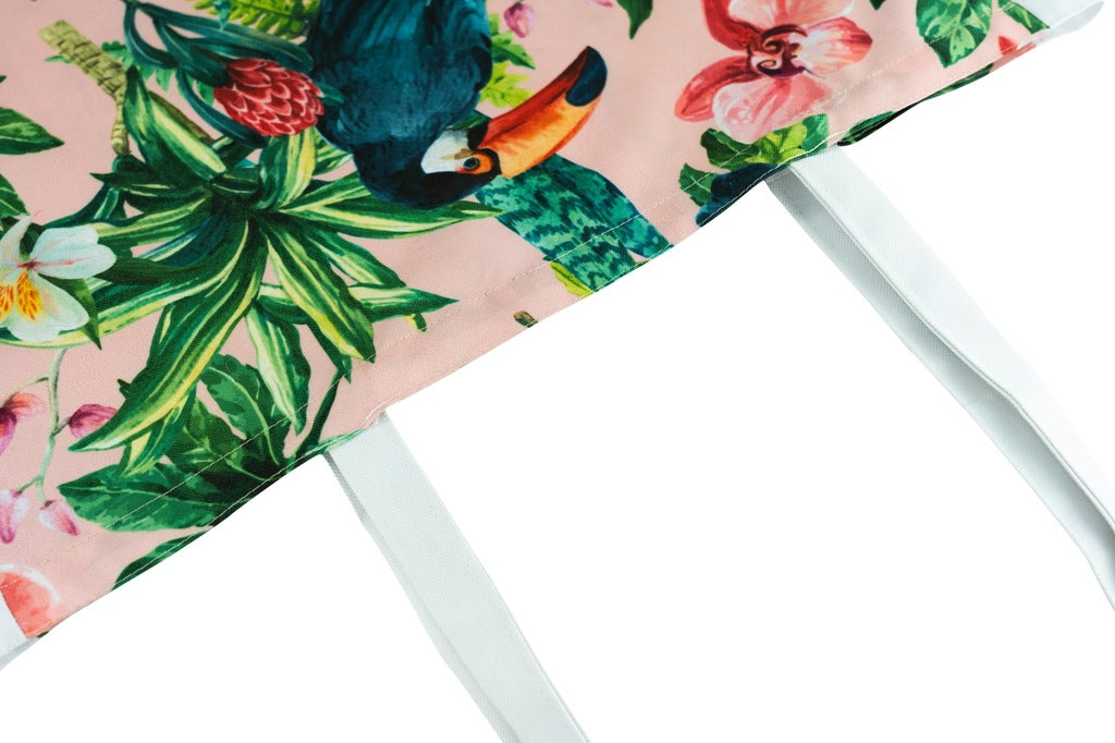 Torba plażowa OXFORD Kwiaty i tukan