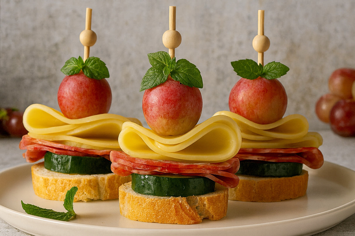 Drewniane wykałaczki z ozdobną kulką 50szt.