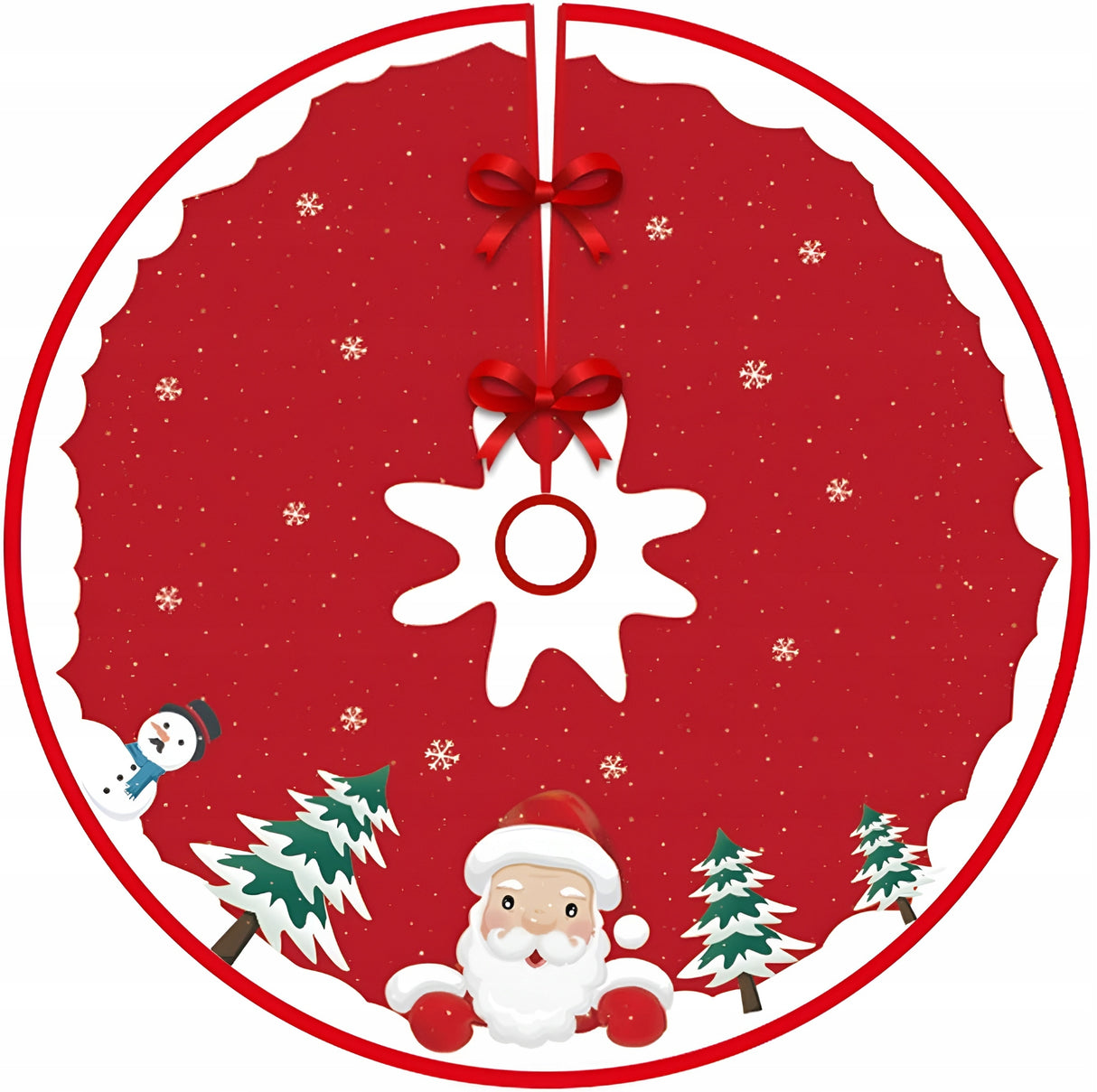 Dywanik świąteczny pod choinkę z motywem Mikołaja