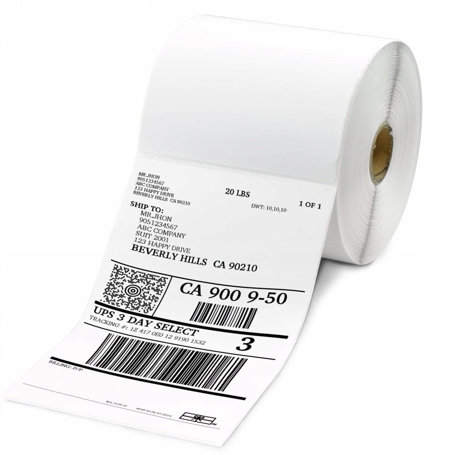 Etykiety Termiczne Białe 100x150mm 500szt Allbag