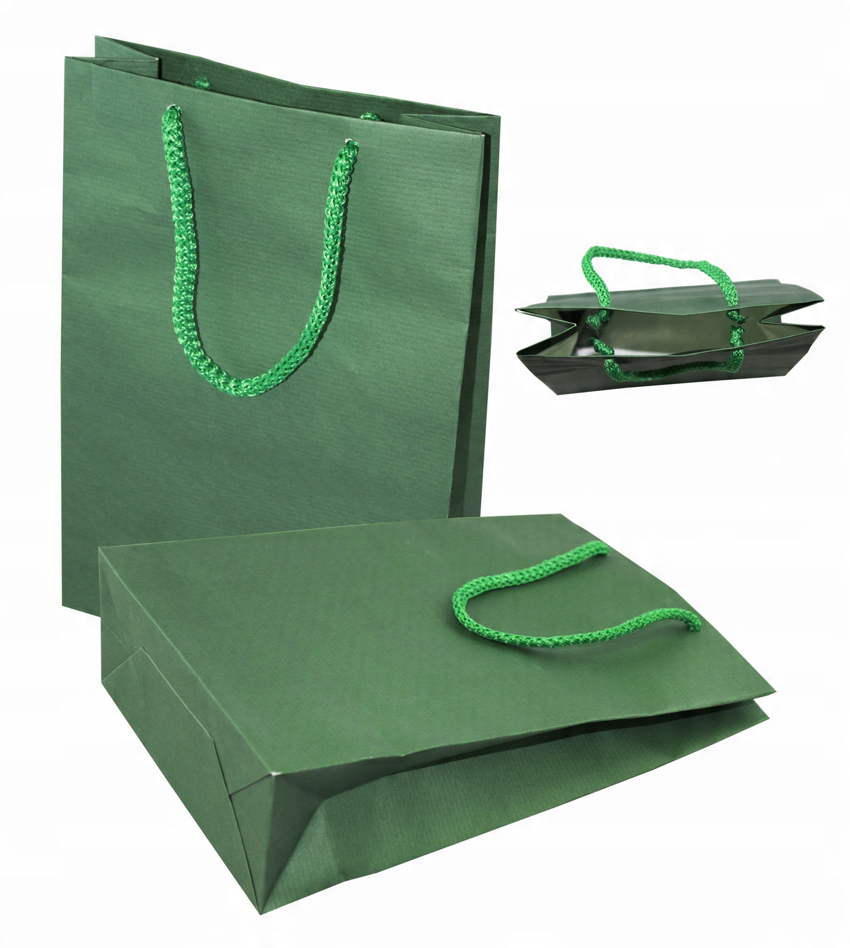 Torba papierowa ECO prestige 170x70x250mm Ciemnozielona