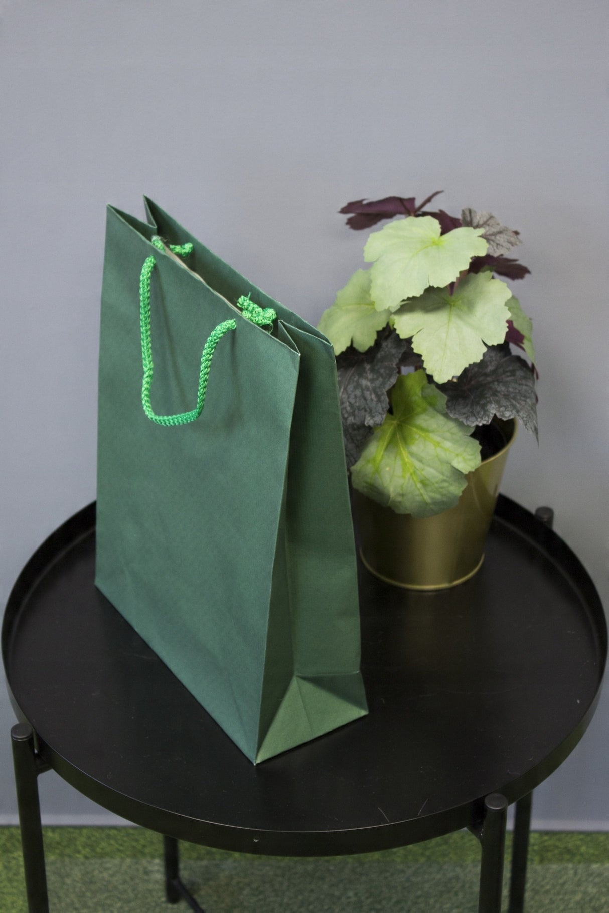 Torba papierowa ECO prestige 300x100x400mm Ciemnozielona