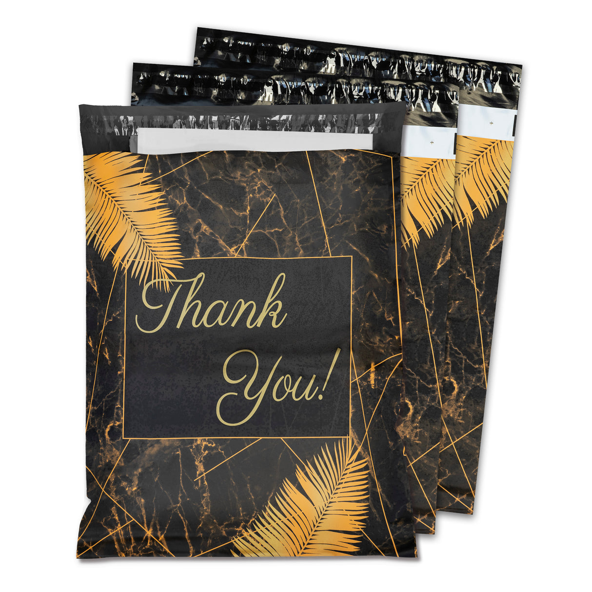 Foliopaki kurierskie 310x420 mm 50 szt. ZŁOTY MARMUR THANK YOU