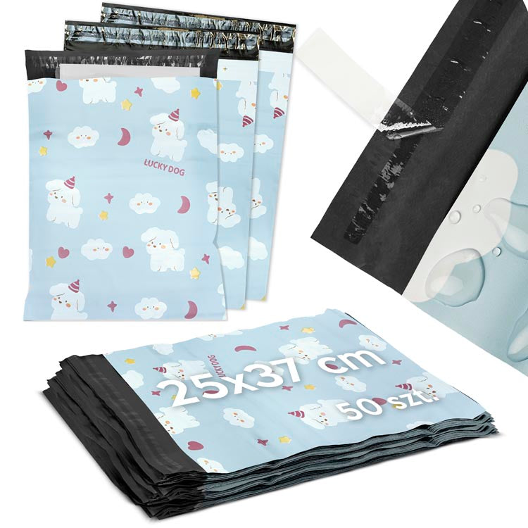 Foliopaki kurierskie 255x370mm 50 szt. LUCKY DOG