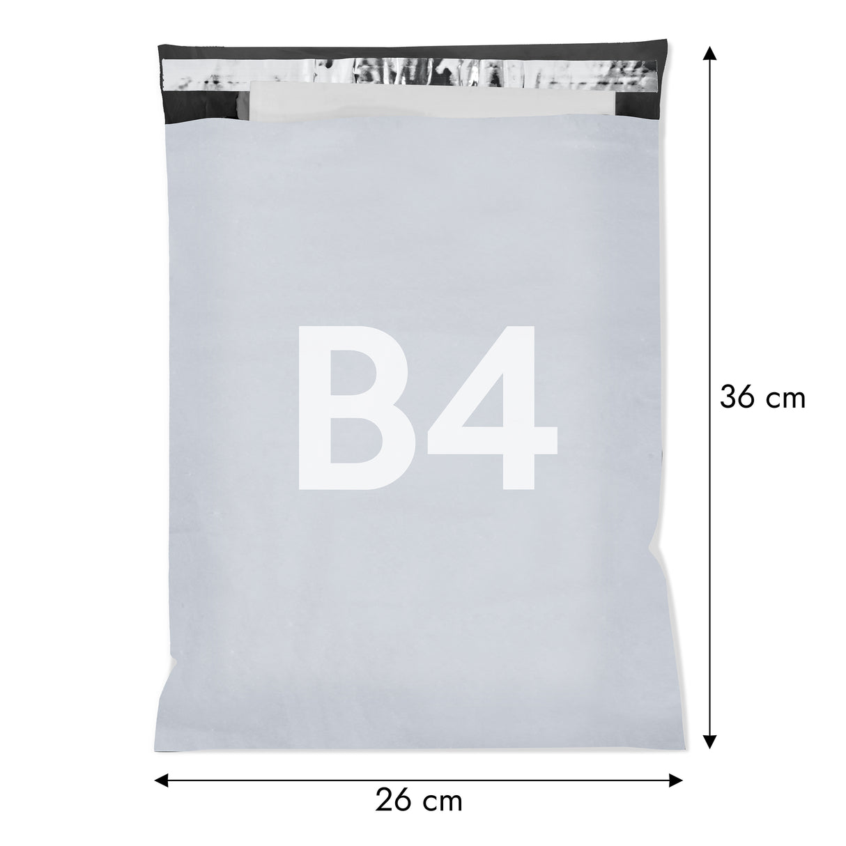 Szare foliopaki kurierskie B4 260x360mm 50szt