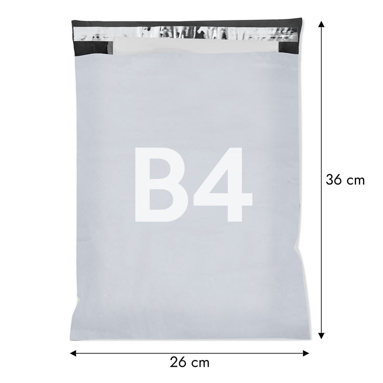 Szare Foliopaki Kurierskie B4 260x360mm 50szt