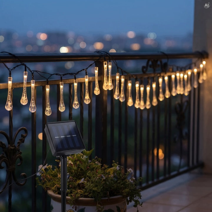 Solarne lampki sople 50 LED 7,5 m
