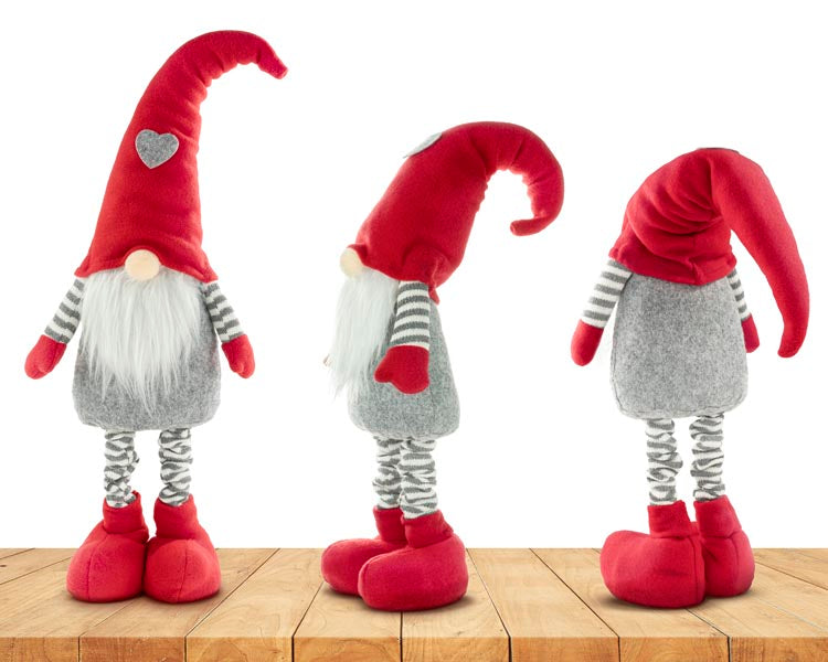 Świąteczny skrzat stojący z teleskopowymi nogami 75cm