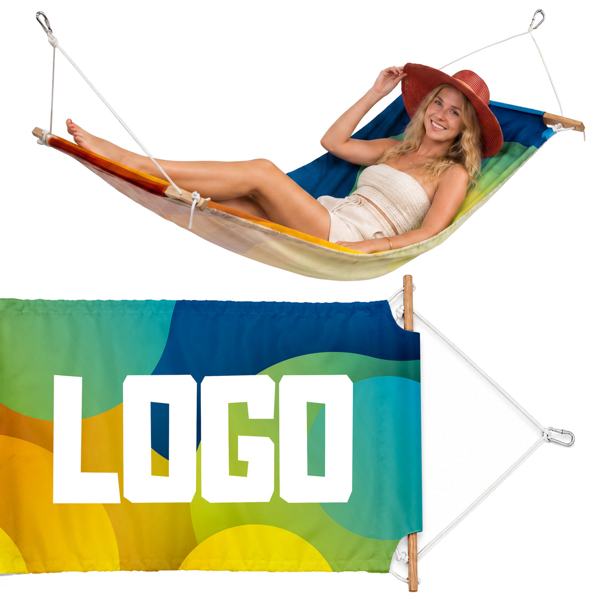 Hamak ogrodowy z nadrukiem Reklamowy