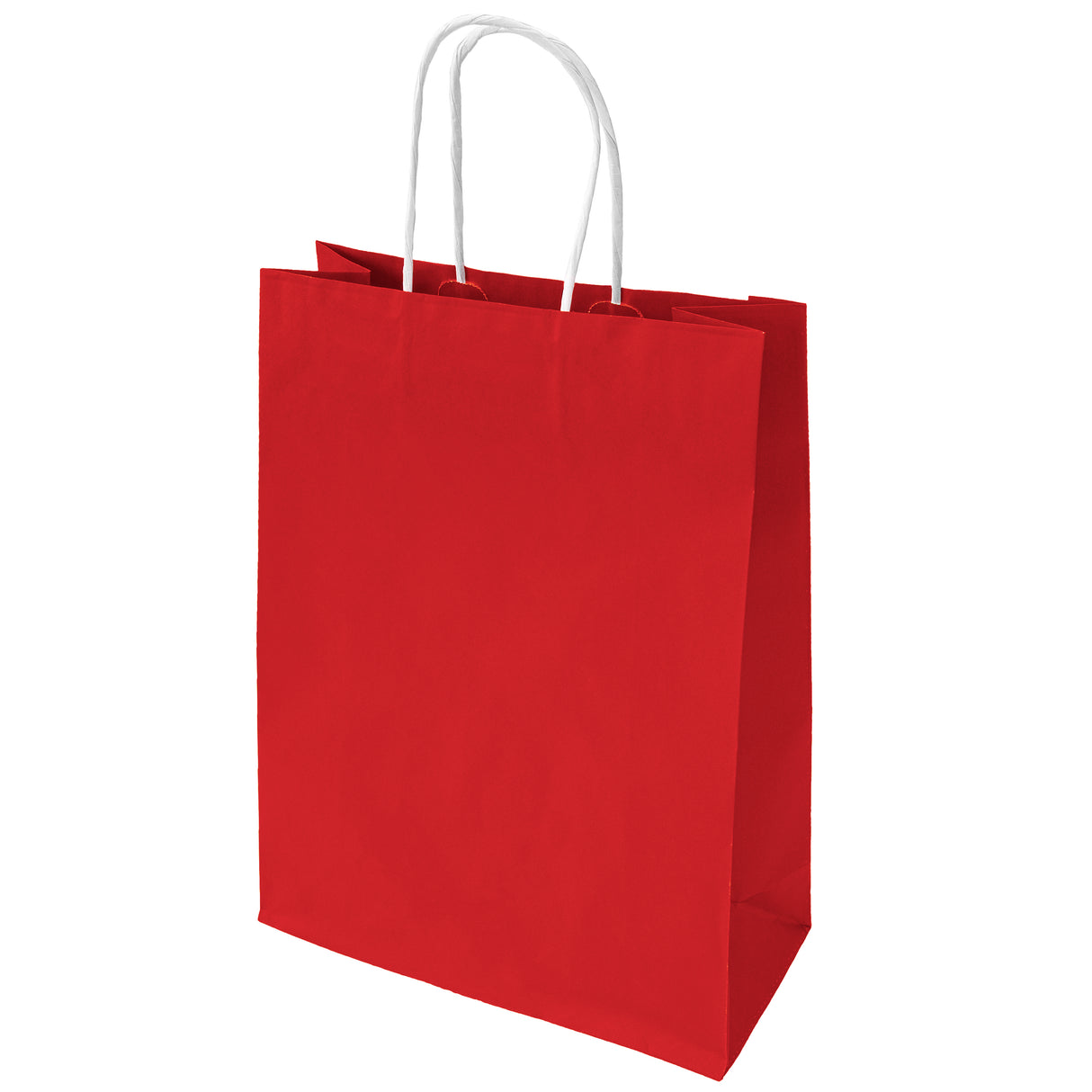 Torba papierowa 240x100x340mm z uchwytem skręcanym Czerwona Premium