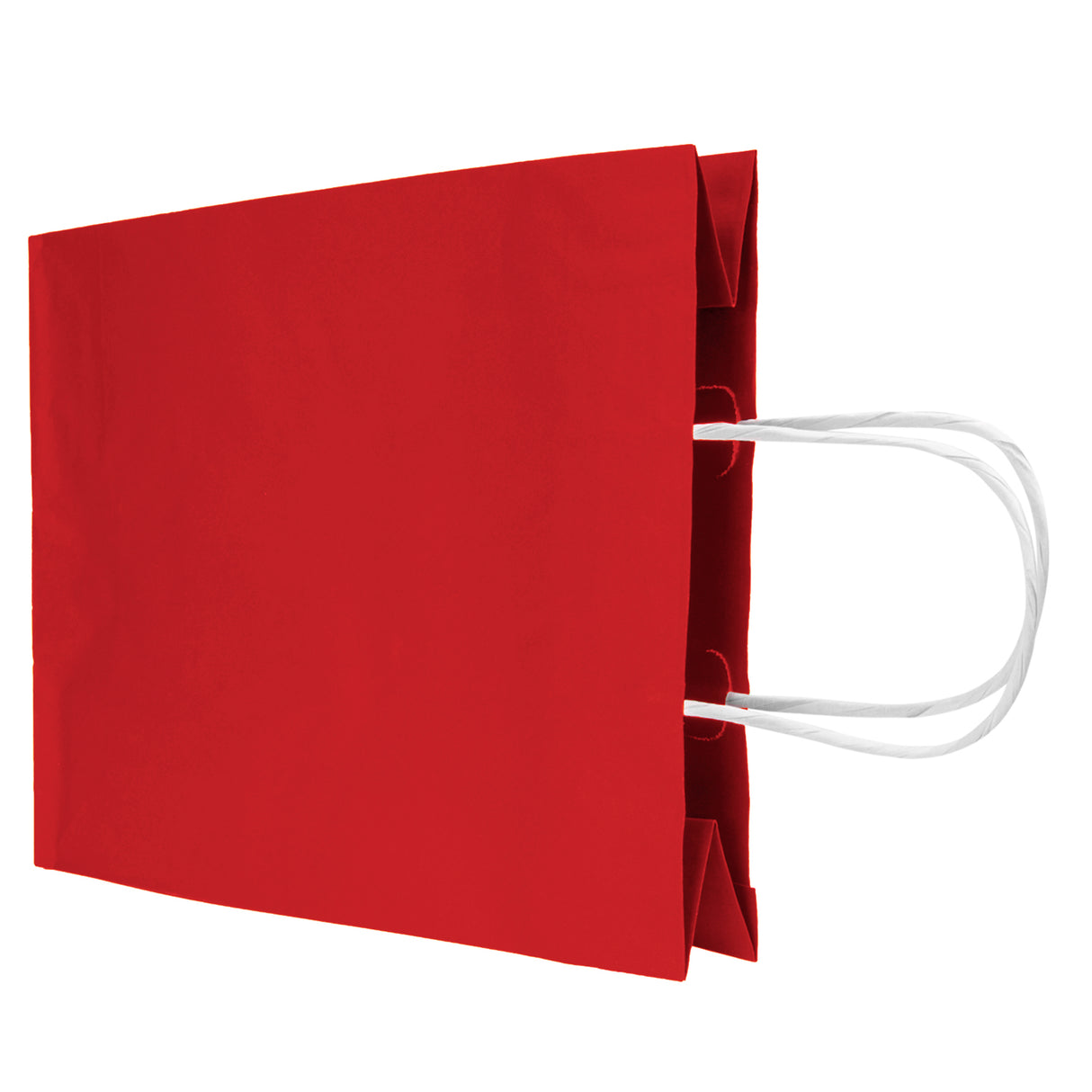 Torba papierowa 240x100x340mm z uchwytem skręcanym Czerwona Premium
