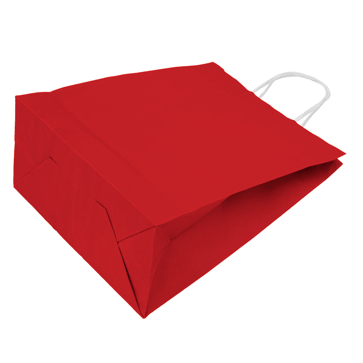 Torba papierowa 240x100x340mm z uchwytem skręcanym Czerwona Premium