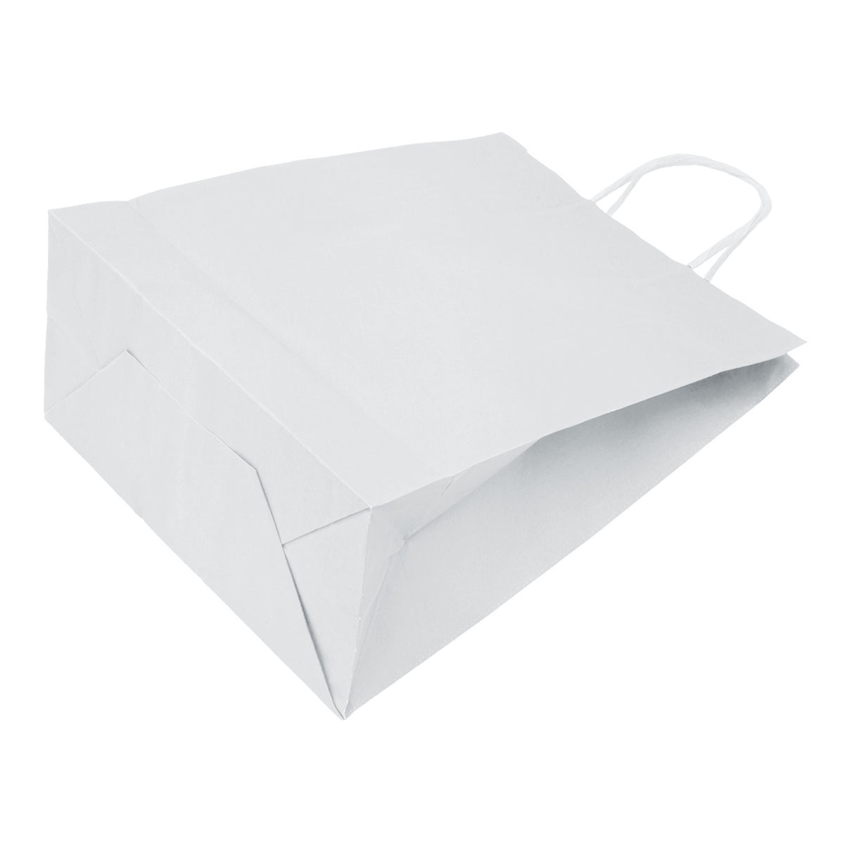 Torba papierowa z uchwytem skręcanym 240x100x340mm Biała Premium
