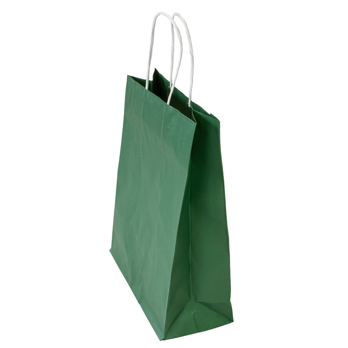 Torba papierowa z uchwytem skręcanym 240x100x340mm Ciemnozielona Premium
