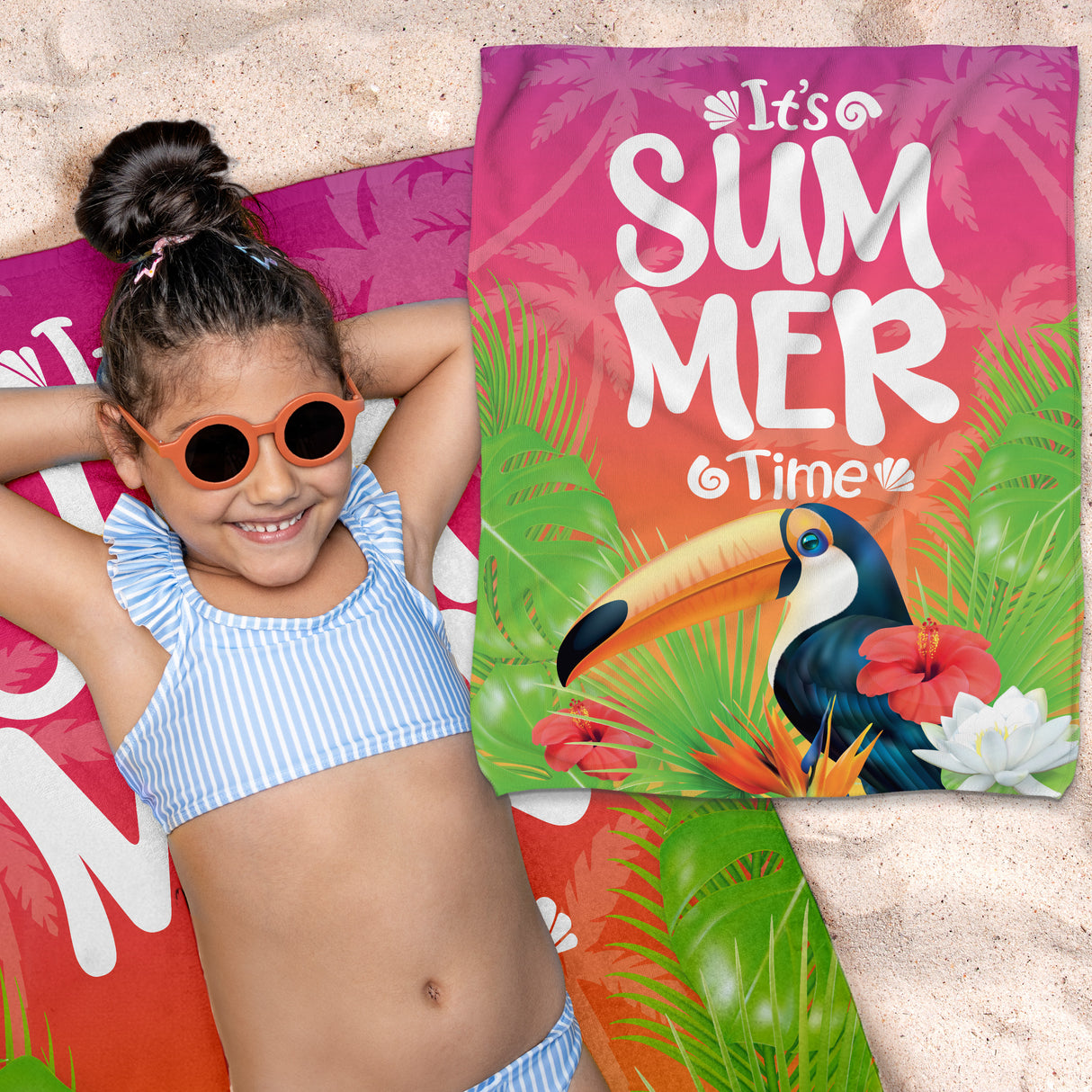 Ręcznik z Mikrofibry Dzięciecy 60x75 IT'S SUMMER TIME