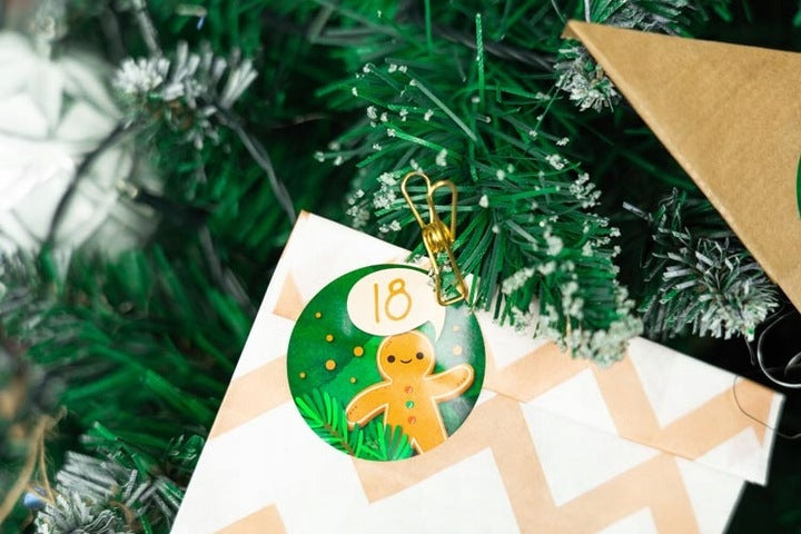 Naklejki świąteczne ozdobne adwentowe 24szt.