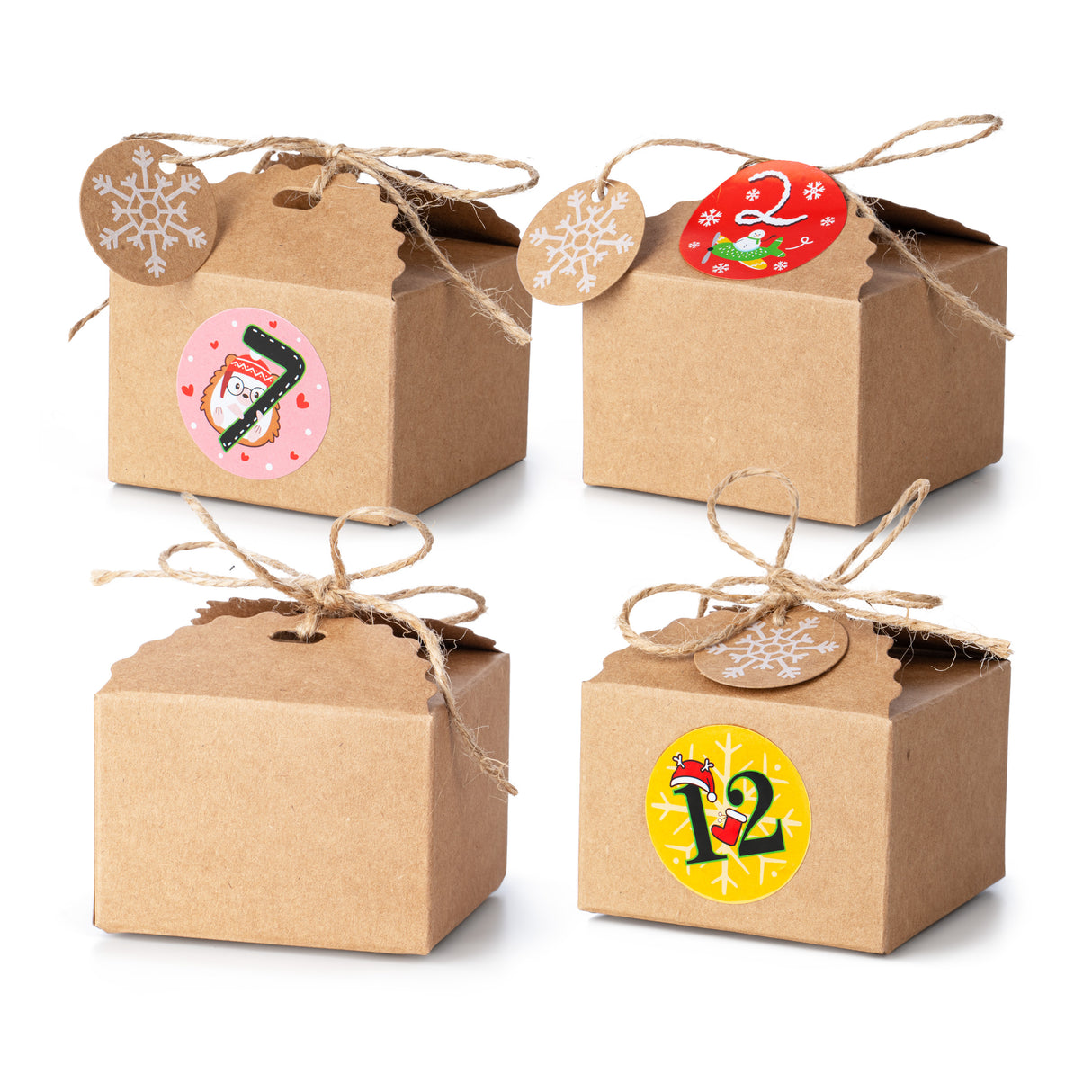 Kalendarz adwentowy pudełeczka kraft DIY