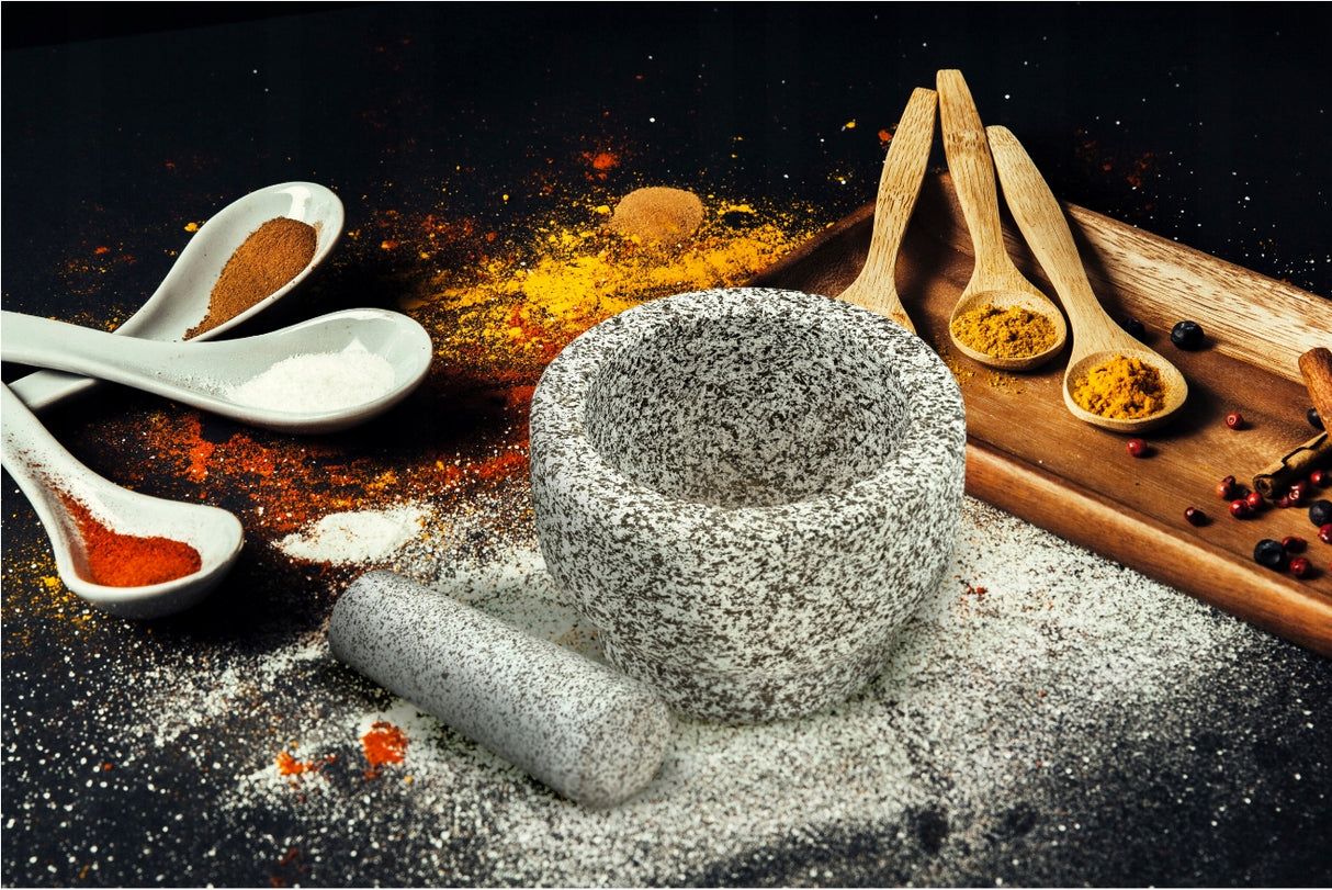 Moździerz kamienny kuchenny do przypraw Tłuczek