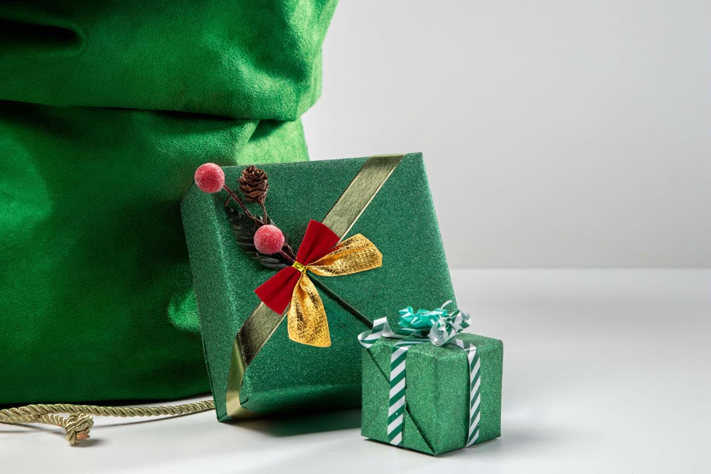 Kokardki świąteczne Czerwono-złote