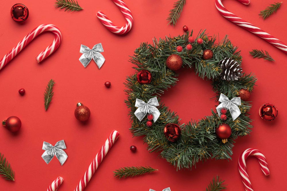 Kokardki świąteczne Srebrne